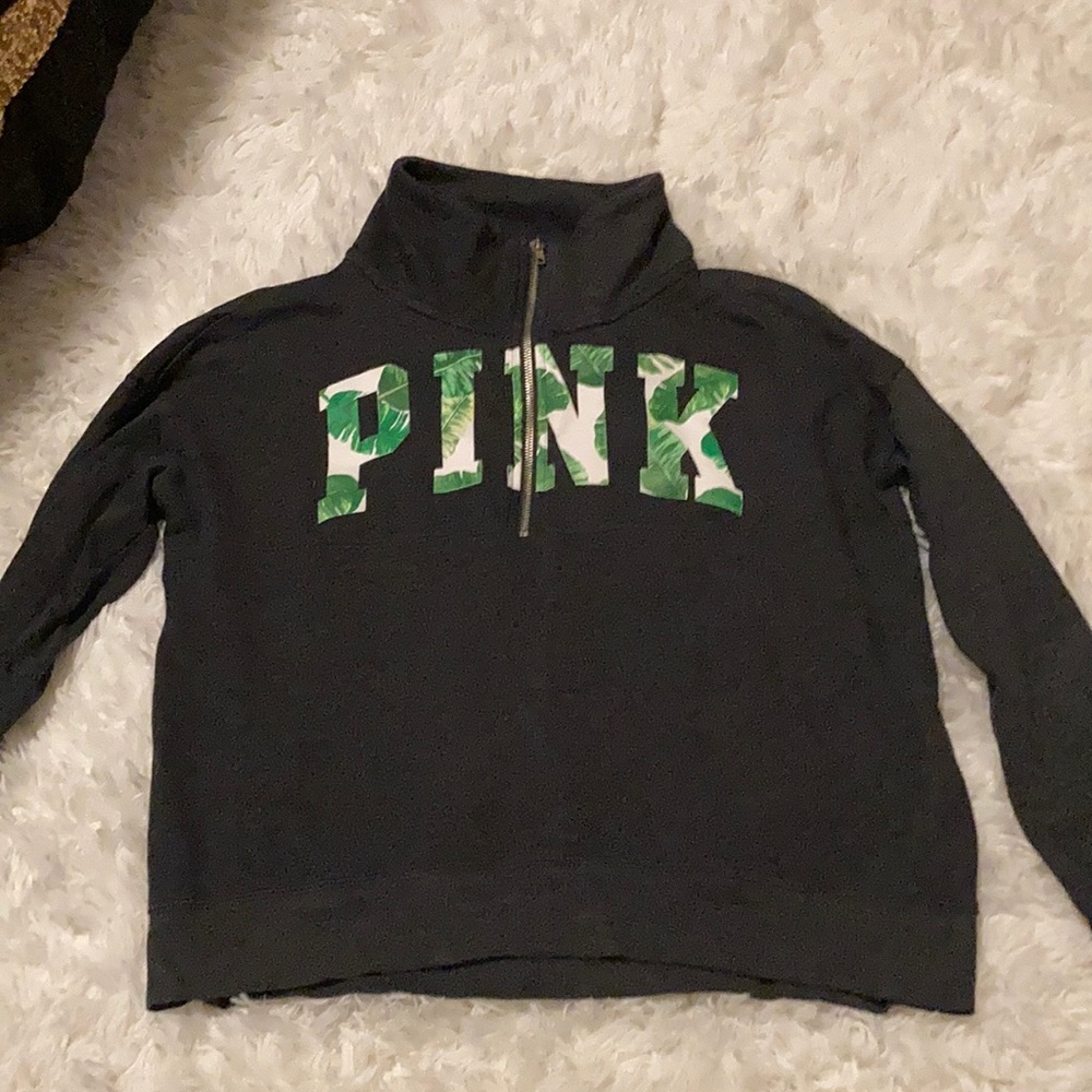 PINK half zip pullover